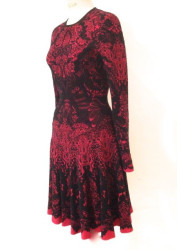 Robe ALEXANDER MCQUEEN rouge et noire T 