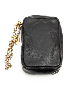 YSL Mini pochette SAINT LAURENT cuir verni noir