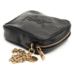 YSL Mini pochette SAINT LAURENT cuir verni noir