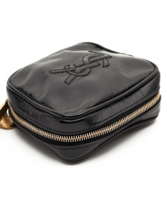 YSL Mini pochette SAINT LAURENT cuir verni noir