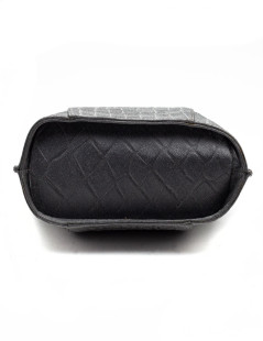 Mini sac Nina Ricci en soie façon croco gris