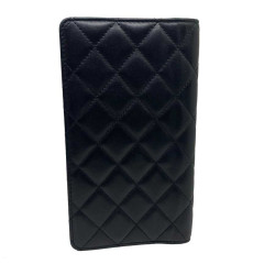 Porte agenda CHANEL cuir noir