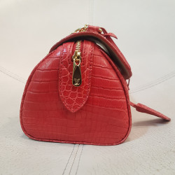 LOUIS VUITTON red alligator Carrousel bag 