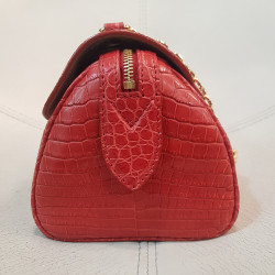 LOUIS VUITTON red alligator Carrousel bag 