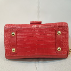 LOUIS VUITTON red alligator Carrousel bag 