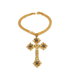 Collier croix grise MARGUERITE DE VALOIS