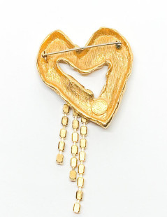 Broche CHRISTIAN LACROIX Coeur brillants