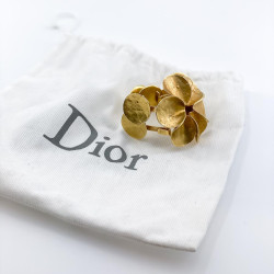 DIOR Double Row Flower Bracelet in Gilt Metal