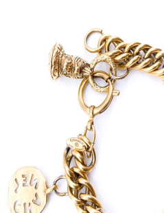 CHANEL Charms Bracelet in Gilt Metal