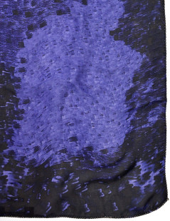 ROBERTO CAVALLI purple and black silk scarf