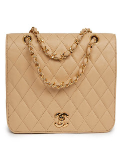 CHANEL Sac à main beige