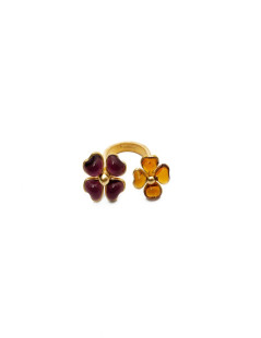 MARGUERITE DE VALOIS amber flower ring