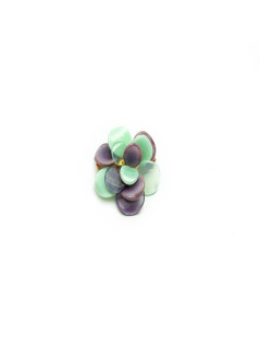 Broche Camelia verte MARGUERITE DE VALOIS