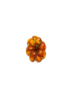 Broche Camelia ambre MARGUERITE DE VALOIS