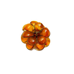 Broche Camelia ambre MARGUERITE DE VALOIS