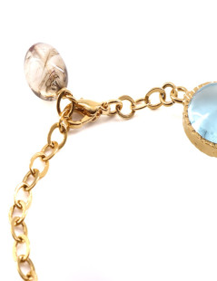 MARGUERITE DE VALOIS Bracelet bleu en pâte de verre