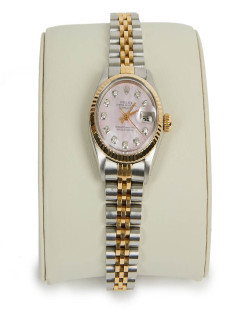 Montre ROLEX Lady Oyster perpetual diamants