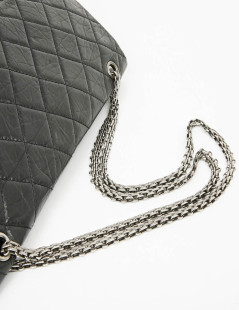 2.55 GM CHANEL cuir noir vieilli